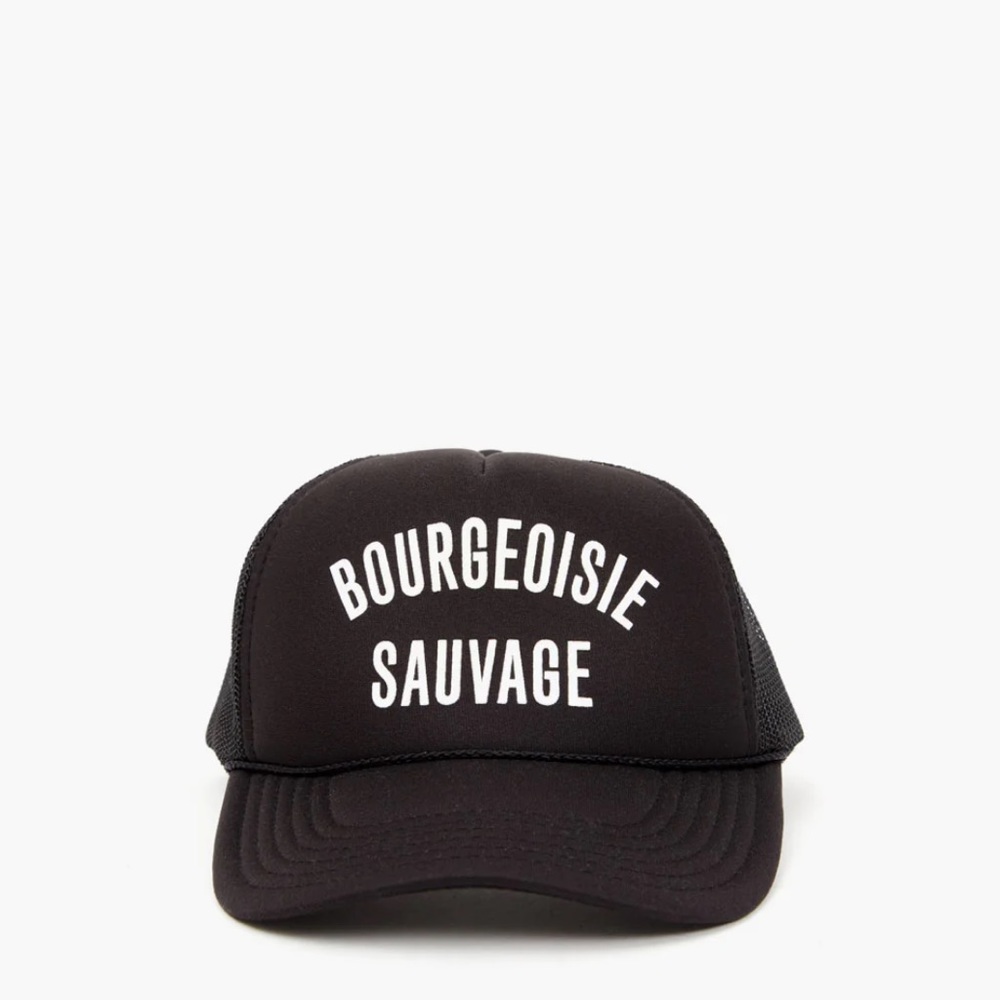 Clare V Black and White Trucker Hat